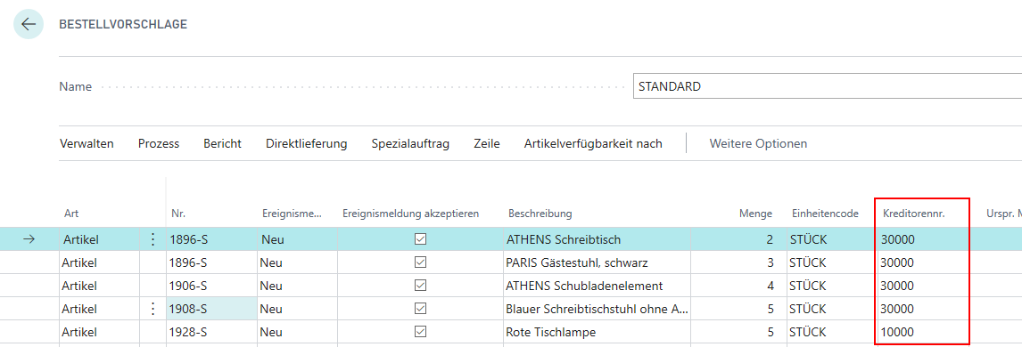 Mit Direktlieferung arbeiten in Business Central